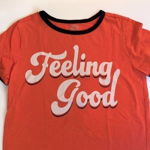 Gymboree Boys T-Shirt Feeling Good Ringer Tee Like New Large Size 10/12